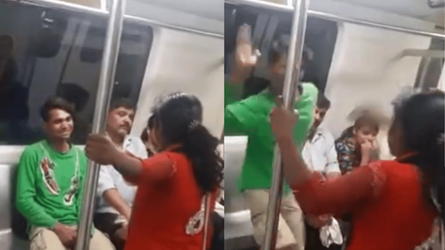 viral-video-shows-man-slapping-woman-in-delhi-metro-after-she-abuses-and-threatens-him-with-slipper